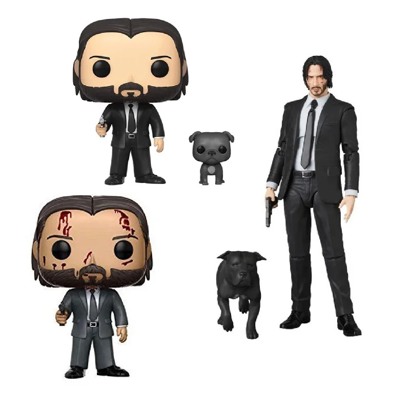 

John Wick 3 Action Figure John Wick With Dog #580 Figure 387 Figurine PVC Statue Model Doll Collectible Room Decor Toys Gifts