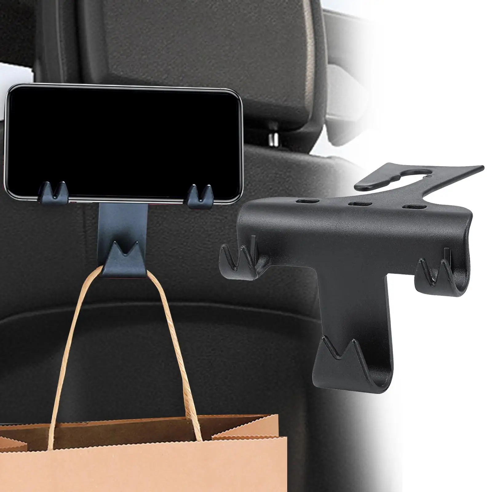 Крючок для подголовника автомобильного сиденья портативный прочный вешалка