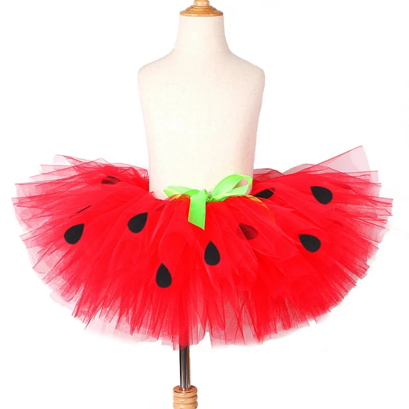 

Strawberry Tutu Skirt Princess Baby Girls Watermelon Tulle Skirts for Kids Dance Tutus Toddler First Birthday Cute Costumes