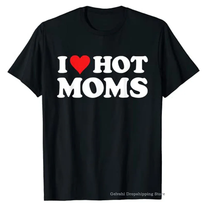 

Футболка детская хлопковая в стиле хип-хоп с надписью «I Love Hot Mommy»