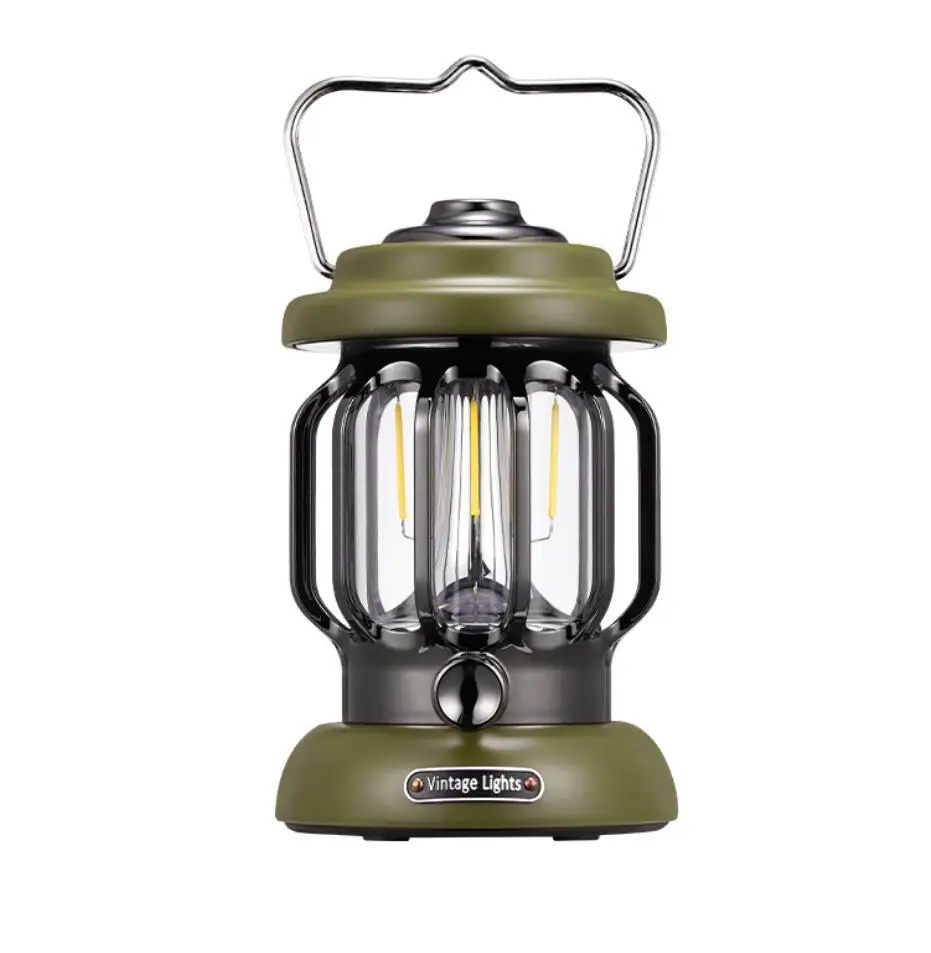 Rechargeable Dimming Lantern vintage retro hiking tent led lights  5000mah battery capacity, and stepless dimming