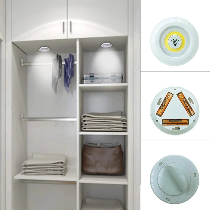 

COB Under Cabinet Light Night Light 3W Super Bright LED Light Remote Control Dimmable Wardrobe Lamp Stair Kitchen loft Lighting