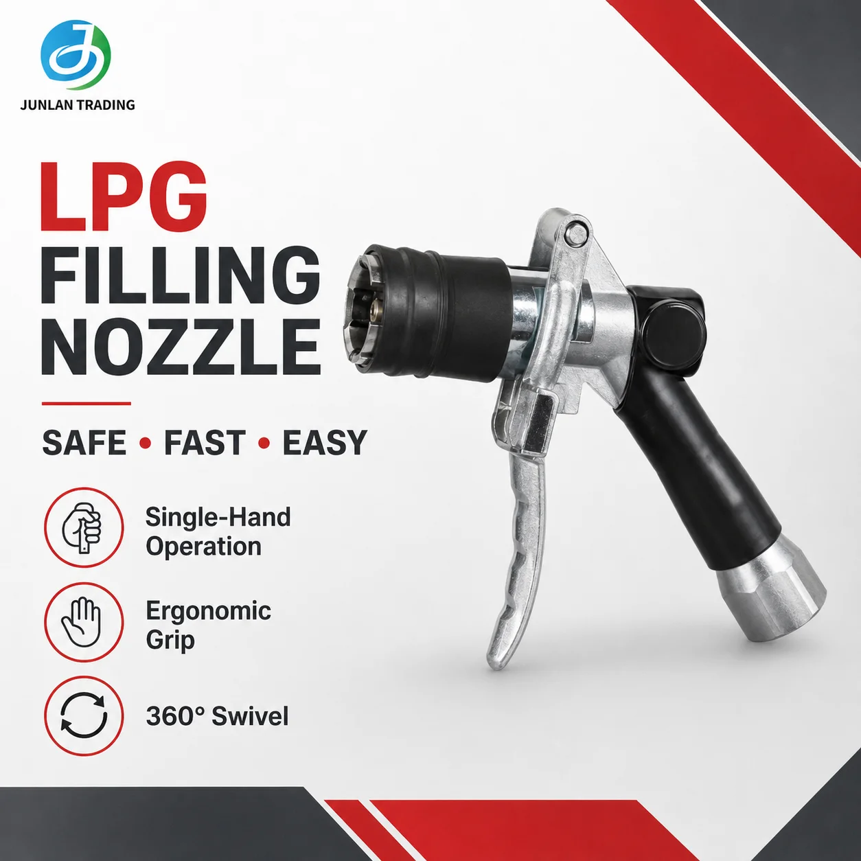 Фото Тяжелая заправочная насадка для сжиженного газа (LPG) 360 °   Поворотный ручной пистолет для подачи топлива на АЗС №3