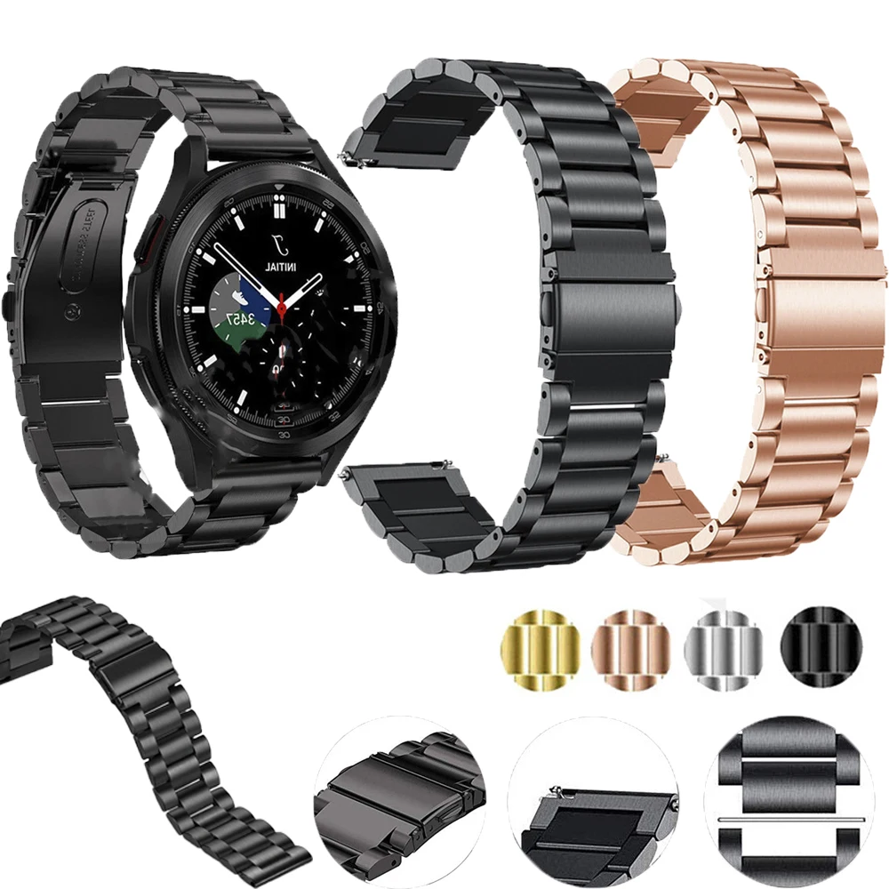 Унисекс Ремешок Для Часов Из Нержавеющей Стали 20 Мм/22 Мм Amazfit Gts 3 4 Mini Samsung Galaxy Watch 5