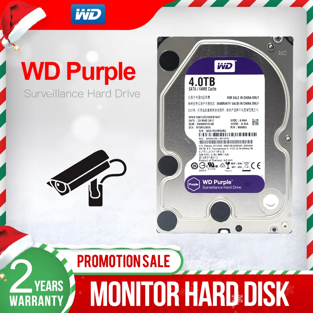    WD Purple, 4 , 3, 5 , SATA III, 6, 0 ,      , DVR, IP