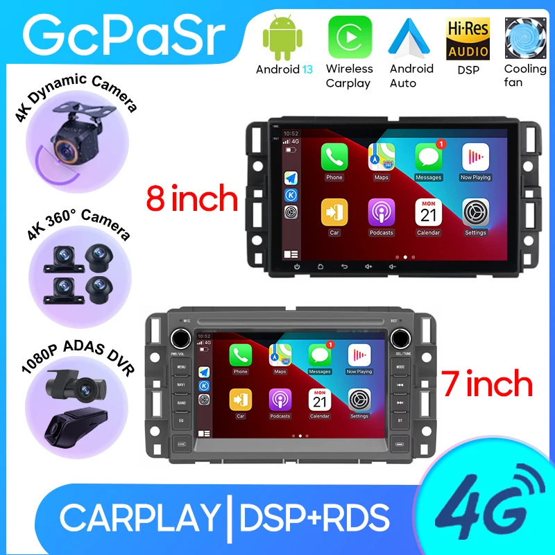 Автомагнитола для Chevrolet Silverado Impala GMC мультимедийный проигрыватель на Android с GPS Wi-Fi