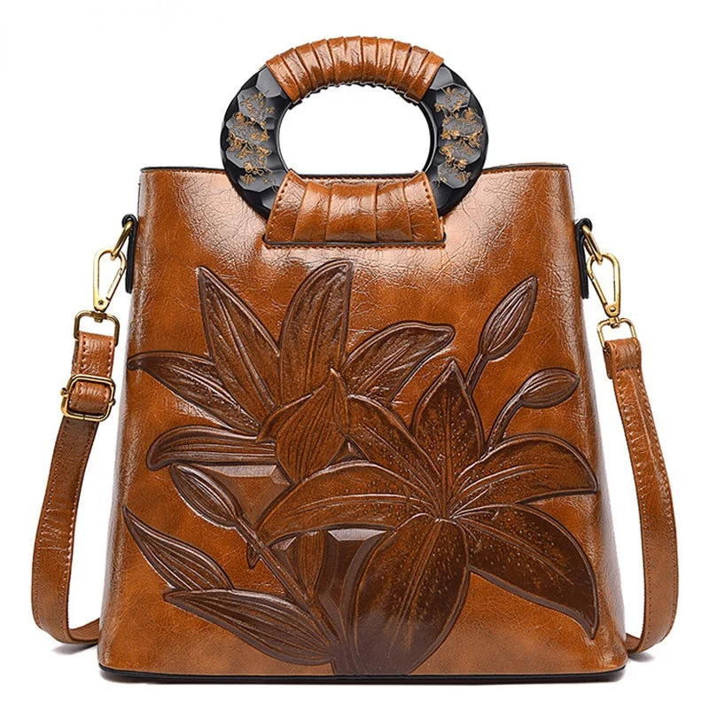 

Floral Luxury Handbags High Quality Women Handbag Bags Designer Fashion Tote Bag Ladies PU Leather Crossbody Shoulder Bags