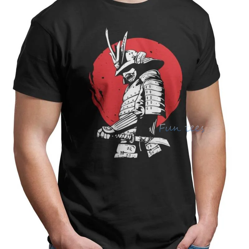 

Japan Samurai Warrior Spirit - Black Unisex T-Shirt Red Octopus Short Sleeve Top Tees Male Casual Print Top O-Neck