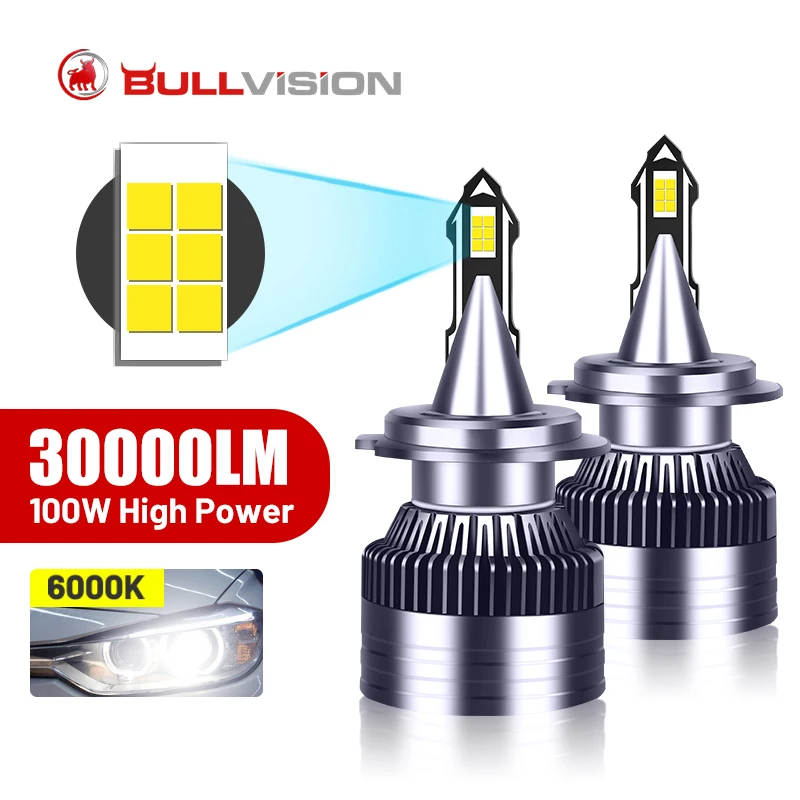 H7 H11 H4 светодиодные фары Canbus H1 9012 HIR2 9005 лм H8 H9 9006 6000 HB3 HB4 100 K CSP чип Вт высокая яркость