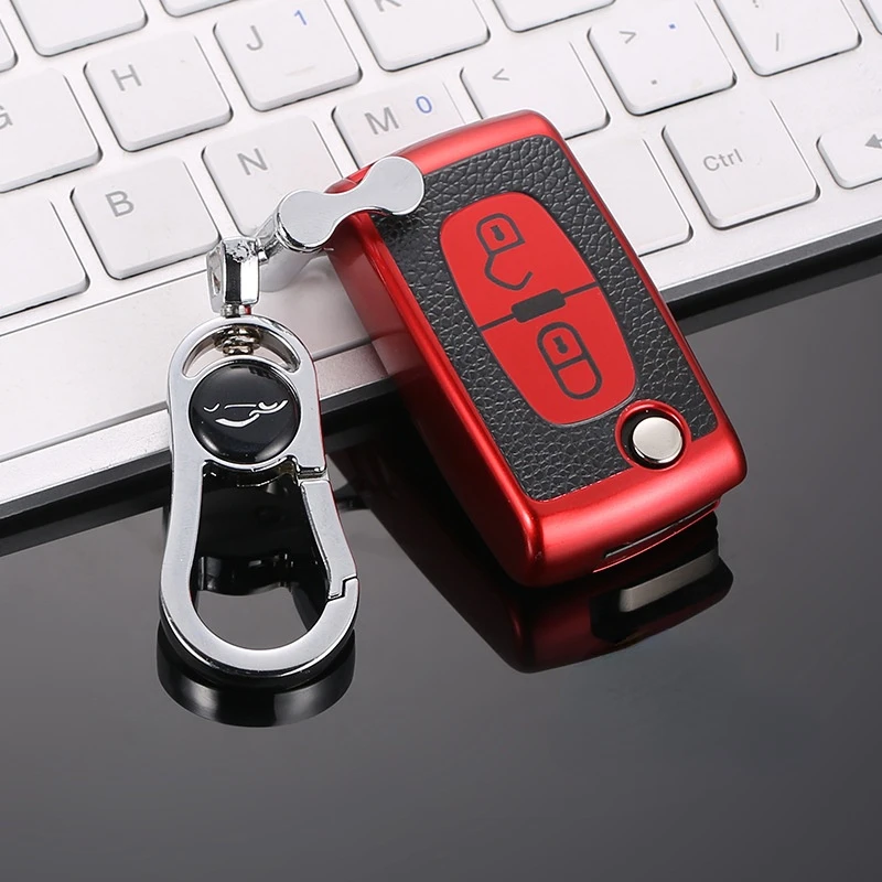 

TPU Car Key Case For Peugeot 107 207 307 307S 308 407 607 For Citroen C2 C3 C4 C5 C6 C8 Keys Cover Protect Shell Bag Accessories