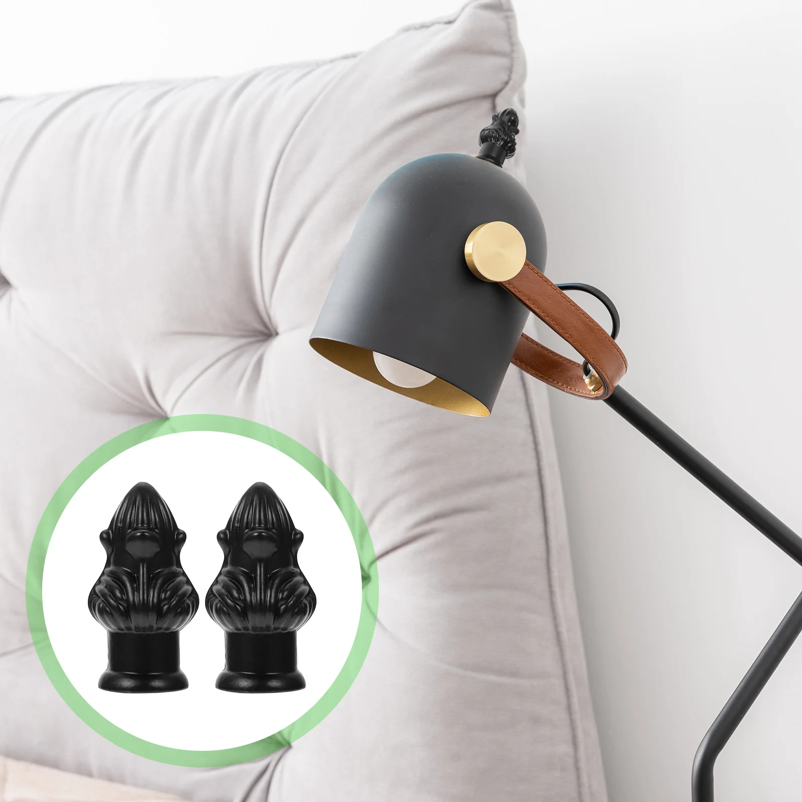 

2 PCS Shade Knob Creative Lamp Caps Crest Light Accessories Zinc Alloy Finial Decors Lampshade