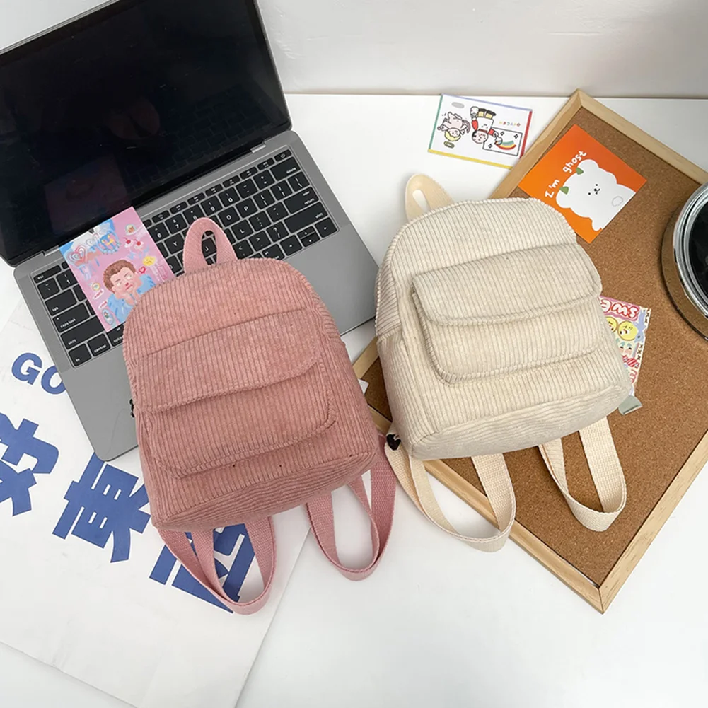 

Traveling Backpacks 2022 Student Fashion Corduroy Mini Small Backpack Backpacks Solid Women Casual Simple Bookbags Color
