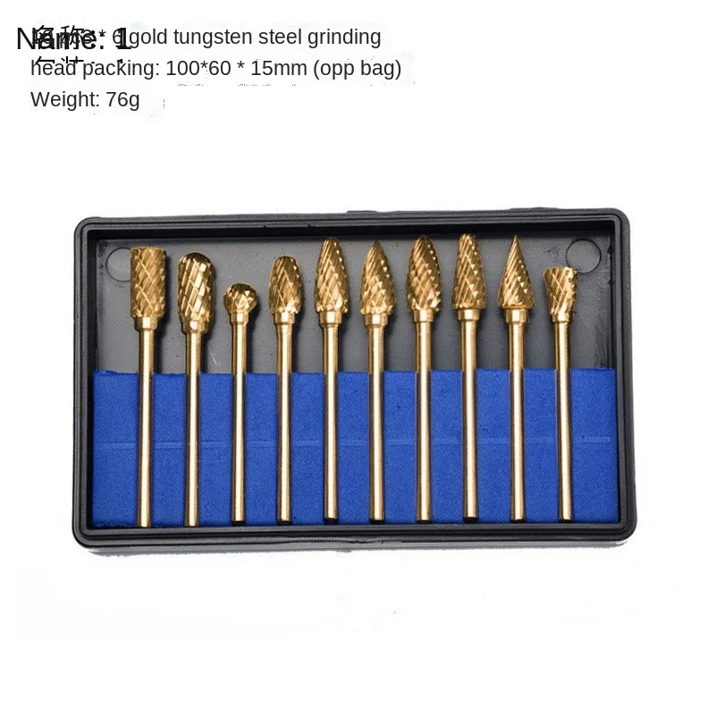 

Набор из 10 шлифовальных головок из цементированного карбида, Шлифовальная головка из вольфрамовой стали, Гравировальный шлифовальный фрез...