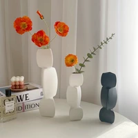 nordic creative flower vase for living room office dinning room decor dried flower pot ceramic vase ornaments decoration home