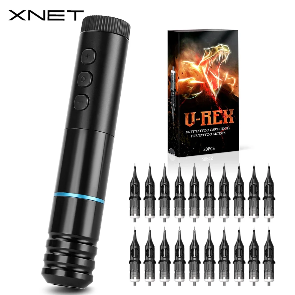 XNET Wireless Tattoo Machine Battery Portable Power Coreless Motor Tattoo Pen Digital LED Display Tattoo Pen Makeup Gun Beginner
