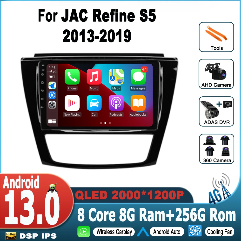 

Android 13 Car Radio Multimedia Video Player For JAC Refine S5 2013 - 2019 GPS Navigation Autoradio Stereo Audio 2 Din Head Unit