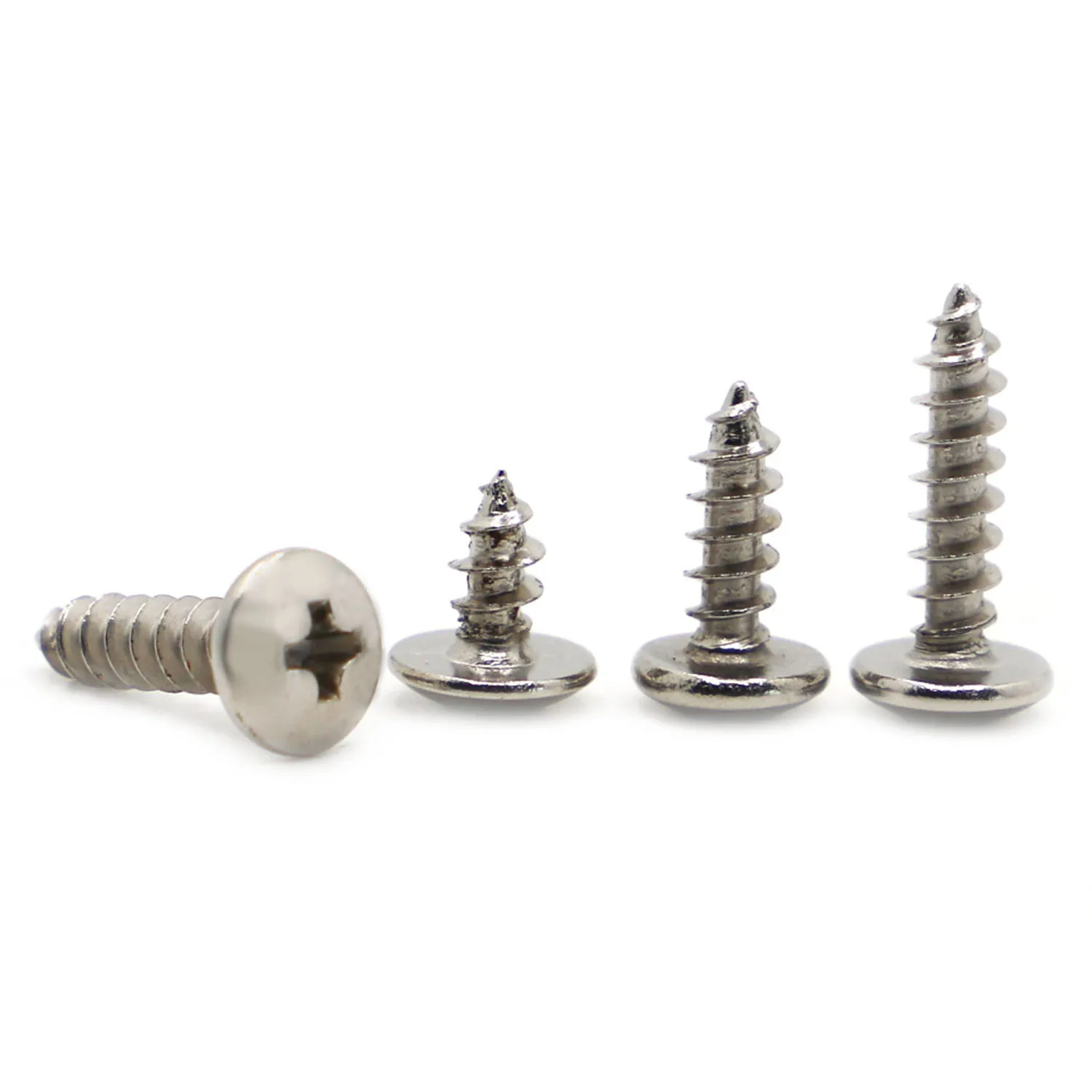 

50pcs M3 M3.5 M4 Nickel Plated Carbon Steel Phillips Cross Recessed Mushroom Truss Head Self Tapping Screw Wood Screws