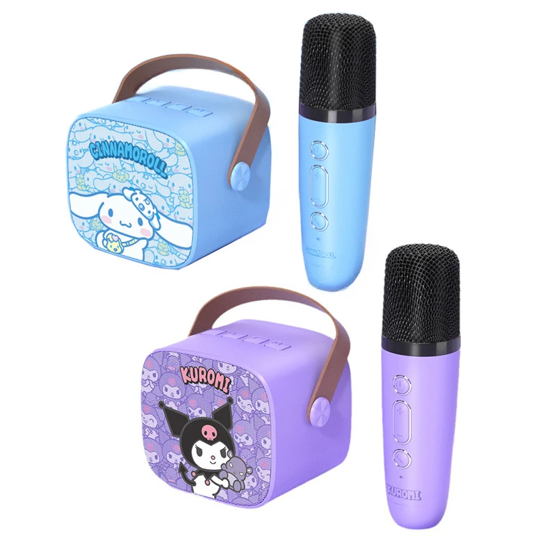 

Sanrio Kuromi Cinnamoroll Wireless Bluetooth Singing Audio with Microphone Kawaii Anime Outdoor K Song Portable Style for Party