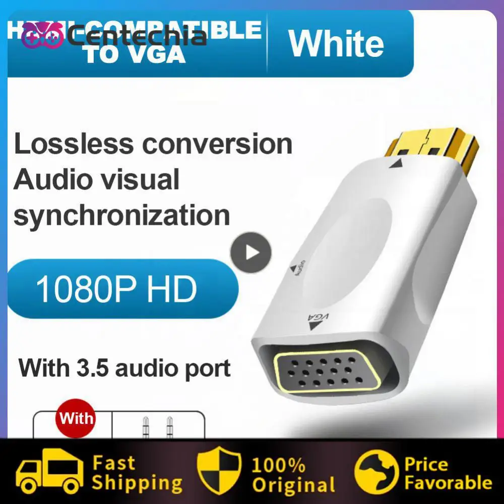 

Small HDMI-compatible To Vga Cable Digital-to-analog Converter Hd 1080p Male To Famale Converter Adapter 3.5 Mm Jack Audio