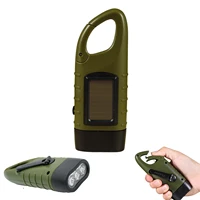 emergency hand crank solar flashlight portable rechargeable led light lamp charging powerful torch safety survival w0