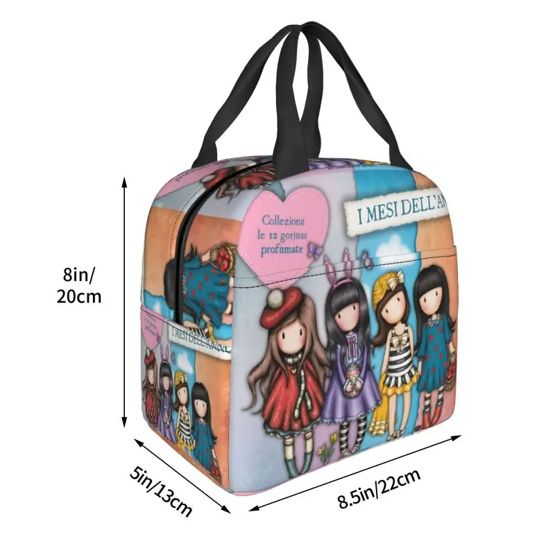 Теплоизолированная Сумка-тоут для обеда кукол Санторо Gorjuss женщин мультяшная