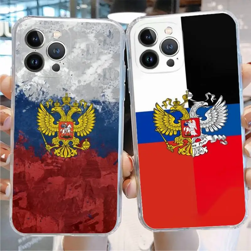 

Russian Flag Phone Case For iPhone 14 11 12 13 Mini Pro XS Max Cover 6 7 8 Plus X XR SE 2020 Funda Shell