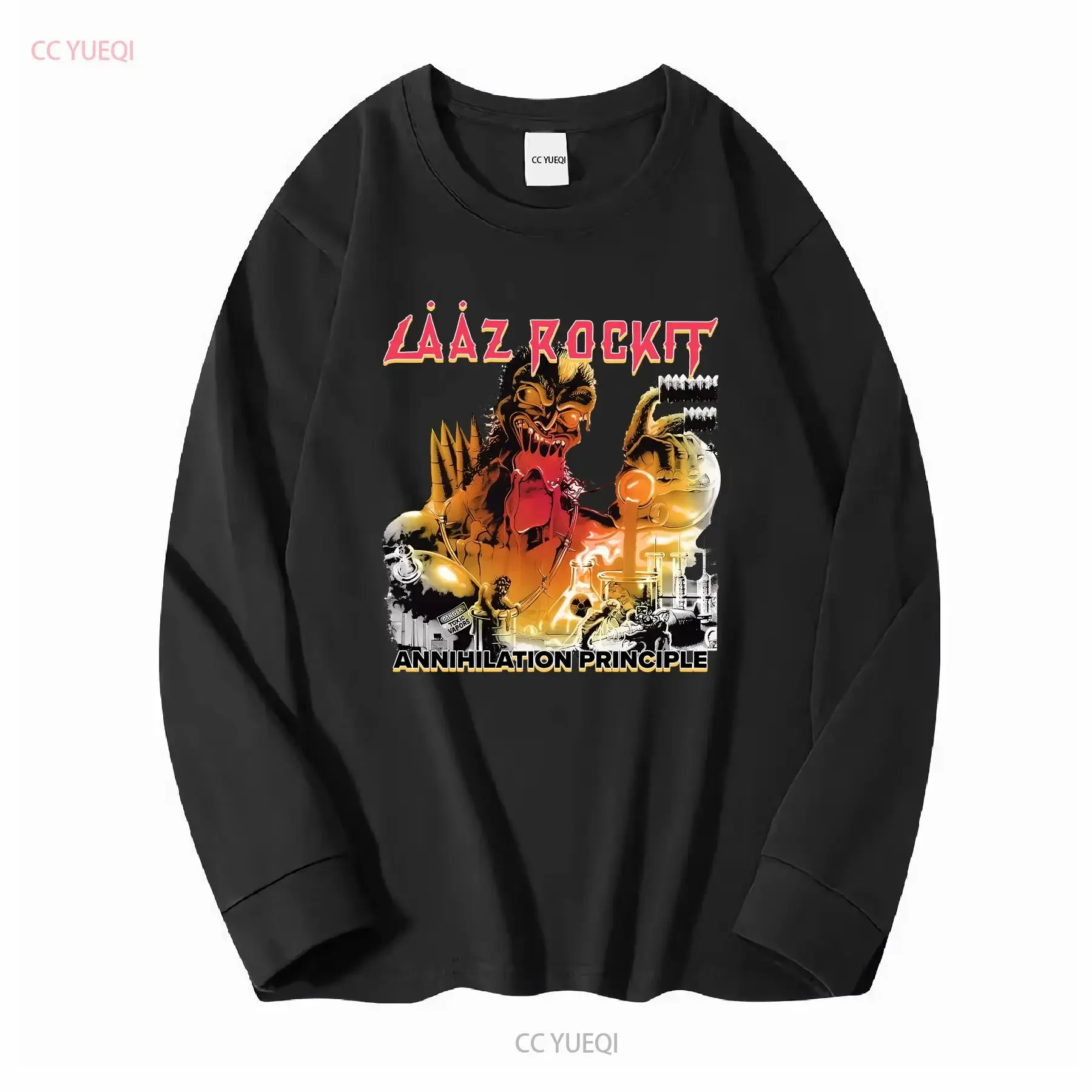 Фото Белая футболка Laaz Rockit Band, все размеры S 5XL, T2094, винтажная, мягкая, с рисунком, универсальная, дышащая, удобная, повседневная, мужская №3