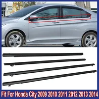 4Pcs/set Auto Window Glasses Sealing Strip Noise Sound Rubber Strips Fit For Honda City 2009-2014 Weatherstrip Auto Accessories