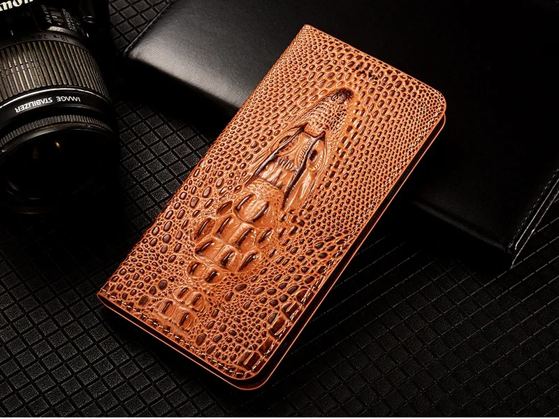 Кожаный чехол с крокодиловой текстурой для XiaoMi Redmi Note 5 6 7 8 8T 9 9s 9T Pro Max откидные