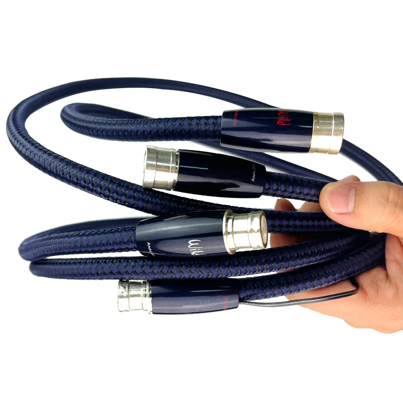 

Pair Wild Blue Yonder PSS Silver XLR Balanced Cable Cold-Welded HiFi Audio RCA interconnect Line