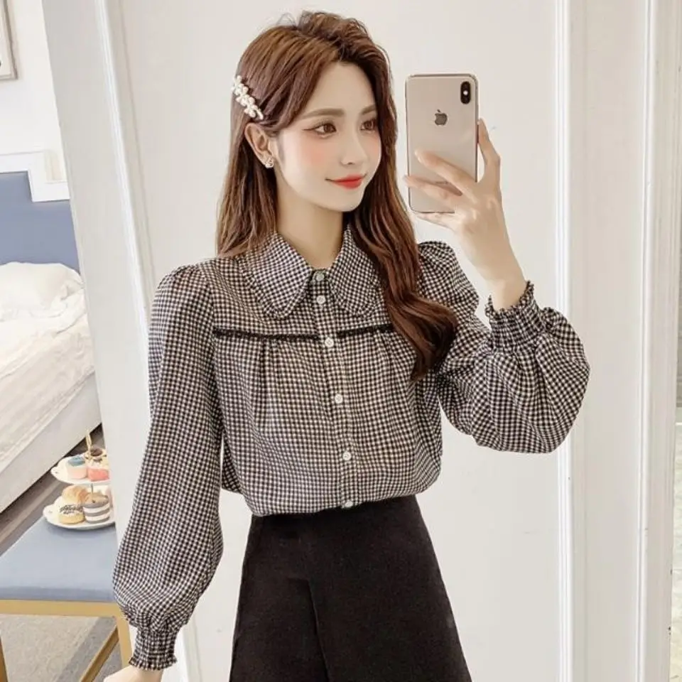 

2002 Spring Women Shirts Long Sleeve Chiffon Blouse Female Clothe Office Ladies Casual Tops and Blouses Blusas Mujer 2022 B60