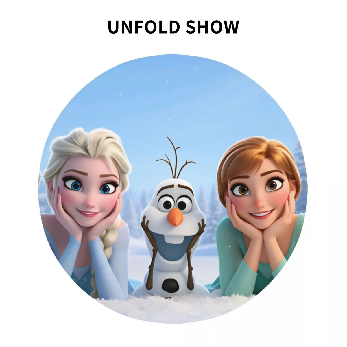 Фото Круглая скатерть Frozens Olaf из полиэстера, модная скатерть для дома, вечеринок, столовой, дизайнерская накидка на стол №3
