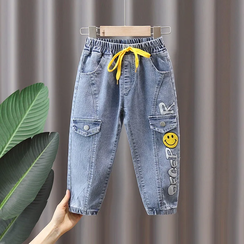 

Spring Autumn Casual Baby Boys Jeans Pants Kids Clothes Cotton Casual Children Fashion Trousers Denim Toddler Clothes 2-7Years
