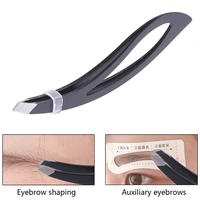 stainless steel eyebrow tweezer oblique pliers pull eyebrow forceps moustache pull beauty makeup tools hair removal eyebrow clip