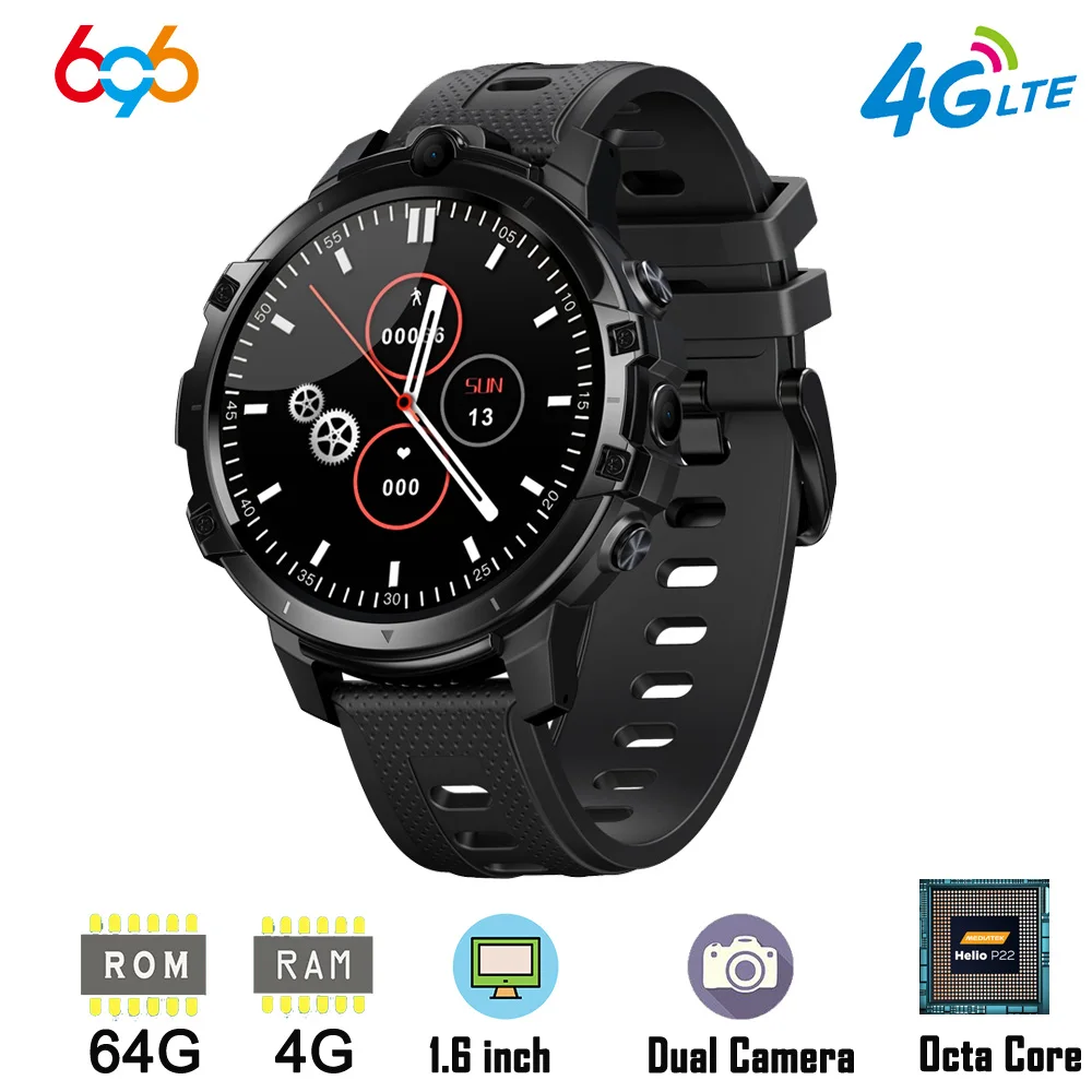 

4G LTE Smart Watch Phone 1.6 Inch Full Cycle Full Touch Screen Helio P22 MTK6762 Octal-core CPU RAM 4GB ROM 64GB Smartwatch Phon