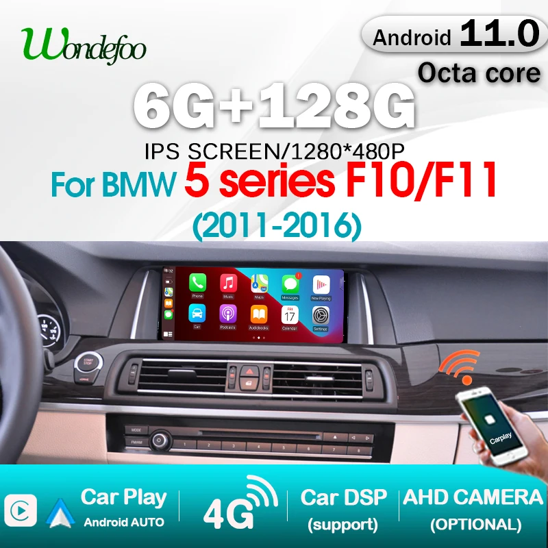 Автомобильный радиоприемник Android 11 10 25 ''мультимедийный плеер для BMW 5 серии F10