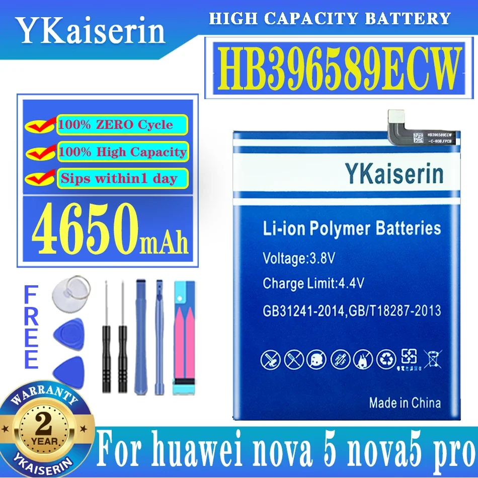 YKaiserin HB 396589 Аккумулятор ECW 4650 мАч для Huawei Nova 5 Pro SEA-AL00 SEA-AL10 сменные аккумуляторы