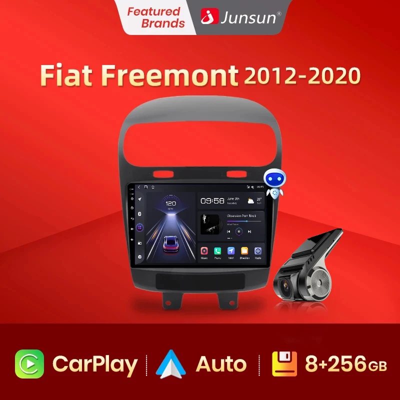 Junsun V1 pro AI Voice 2 din Android Авто Радио для Fiat Freemont 2012-2020 Автомобильное радио Мультимедиа