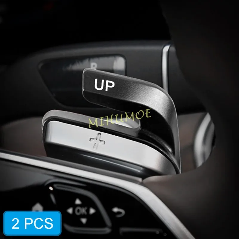 

For Mercedes C E S GLC EQE EQS 200 300 350 2021 2022 2023 2024 Aluminium Interior Steering Wheel Paddle Shifter Extension Black