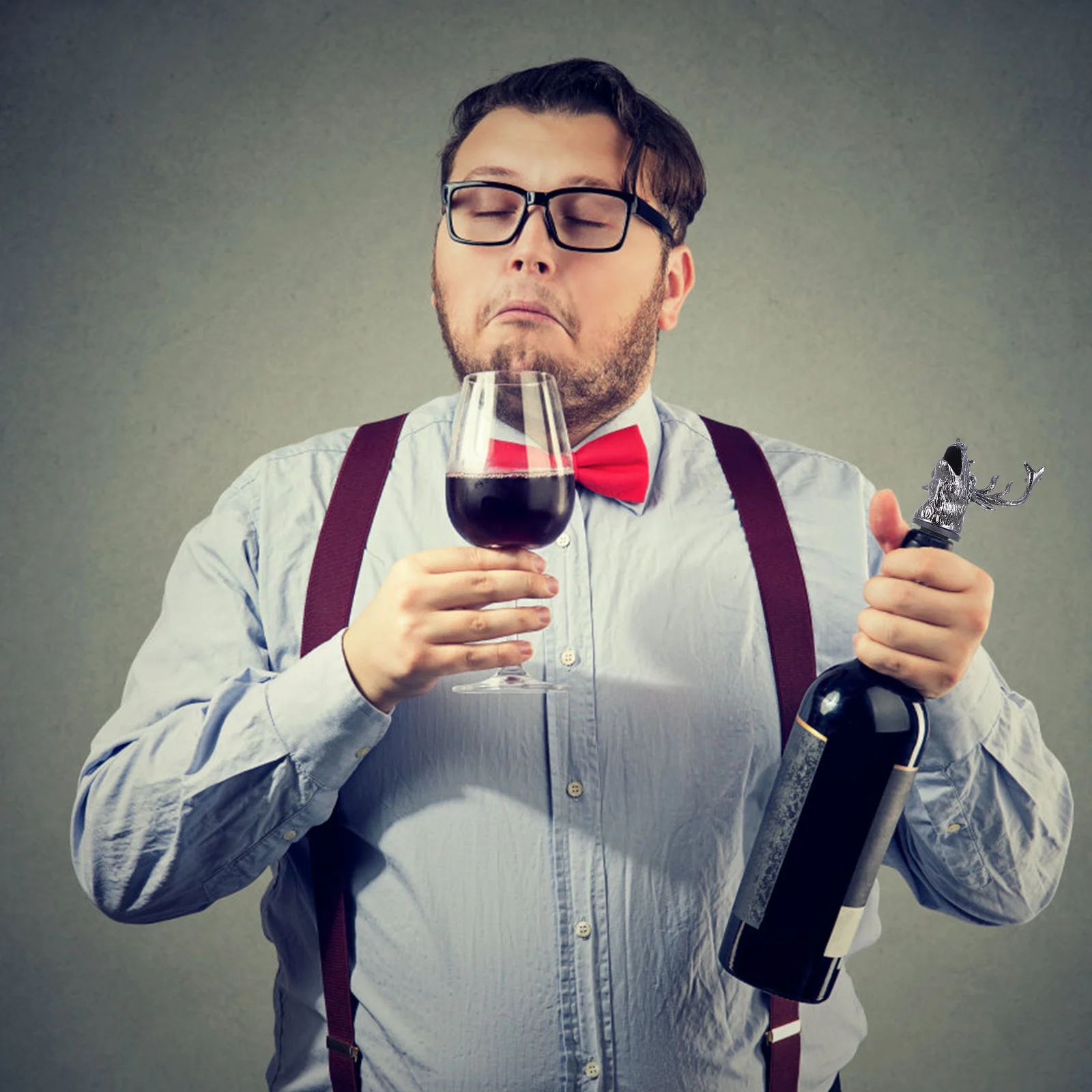 Рождественский наливной роман кепка с головой лося креативная пробка для