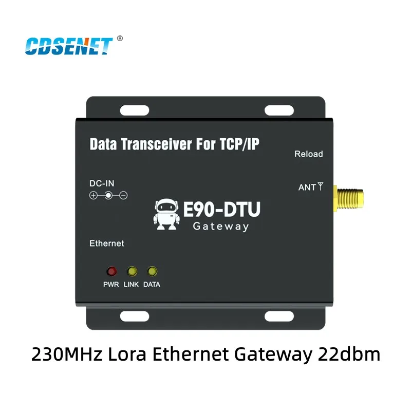 SX1278 LoRa 230MHz Ethernet Wireless Modem CDSENET E90-DTU(230SL22-ETH) 22dbm Transparent Transmission Module UDP MQTT HTTP TCP