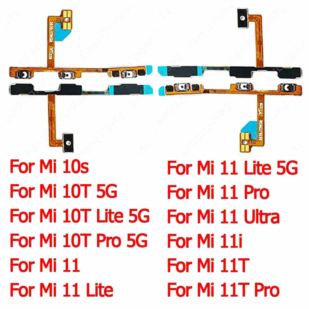 

For Xiaomi Mi 11T Pro 10 Lite 10S 10T 5G 11 Ultra 11i Key Power On Off Replacement Volume Original Mi10 Mi11 Flex Cable