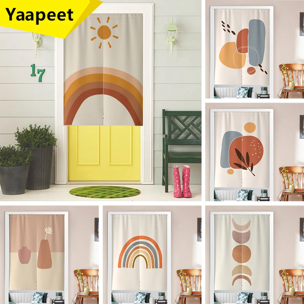 

Japanese Short Door Curtain Lovely Cartoon Painting Decorative Kitchen Bedroom Restaurant Doorway Curtains Customizable