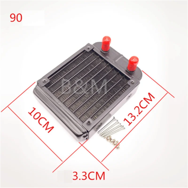 Чёрный алюминиевый радиатор теплообменника 80 90 12010для ПК ЦП CO2 лазерная система водяного охлаждения компьютера Чёрный алюминиевый радиатор теплообменника 80 90 12010для ПК ЦП CO2 лазерная система водяного охлаждения компьютера