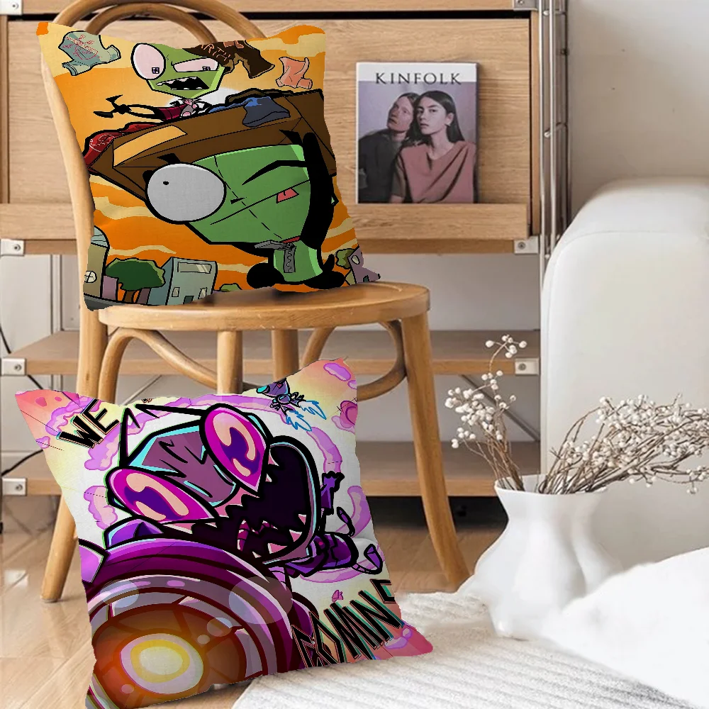 Фото Наволочка Invader Z-Zim, чехол для диванной подушки, украшение для дома, комнаты, детский подарок №2