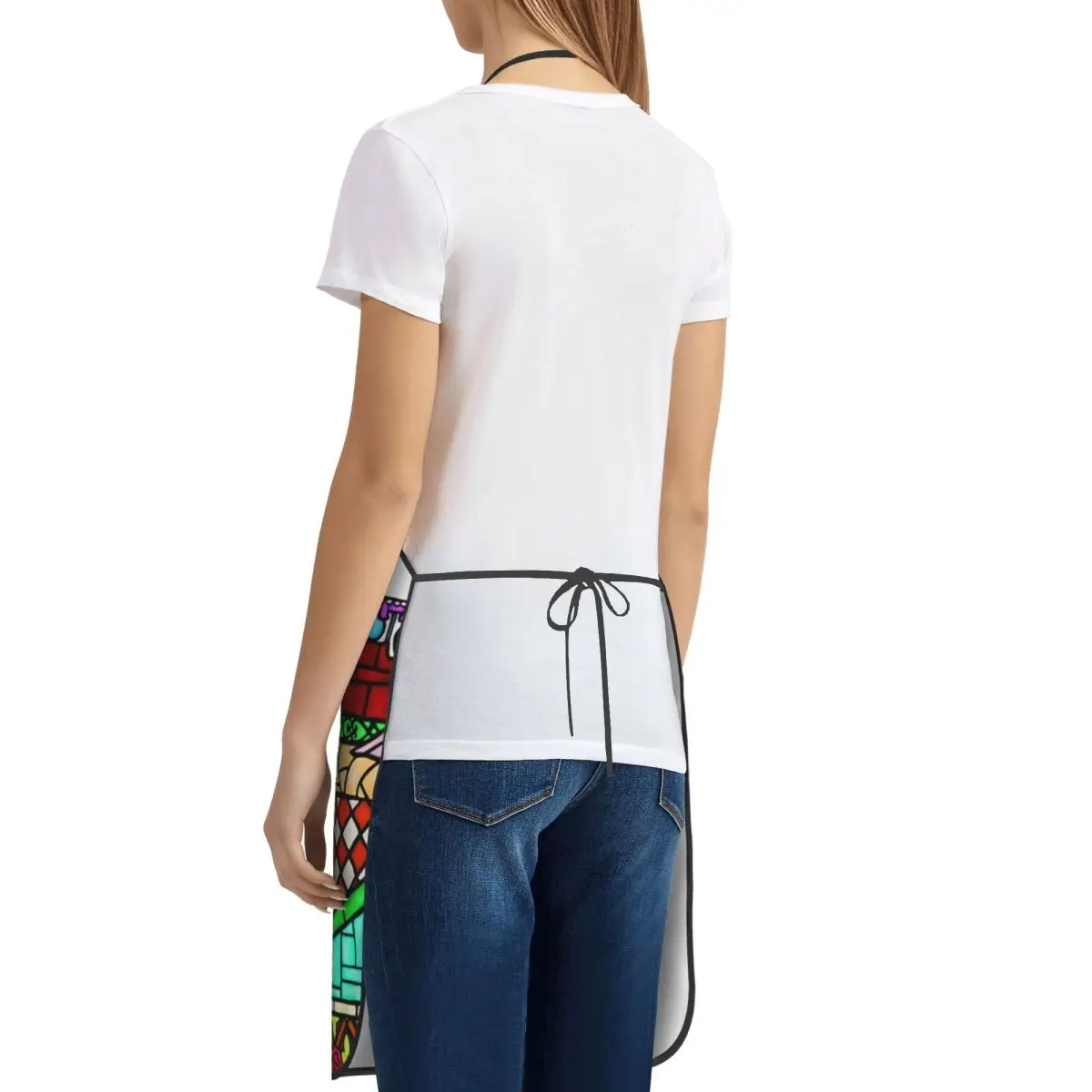 На заказ забавный фартук Красавица и чудовище для мужчин женщин унисекс кухонный