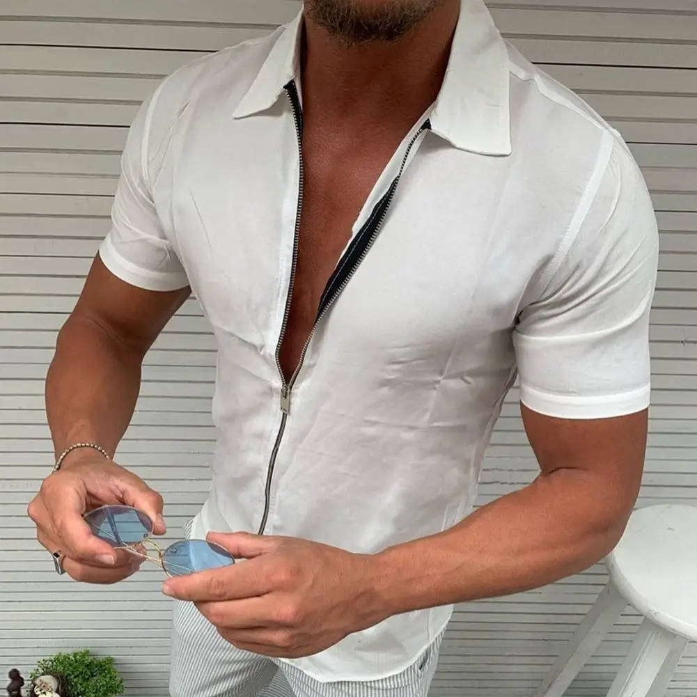 

Summer Top All Match Summer Shirt Simple Short Sleeve Great Leisure Men Top