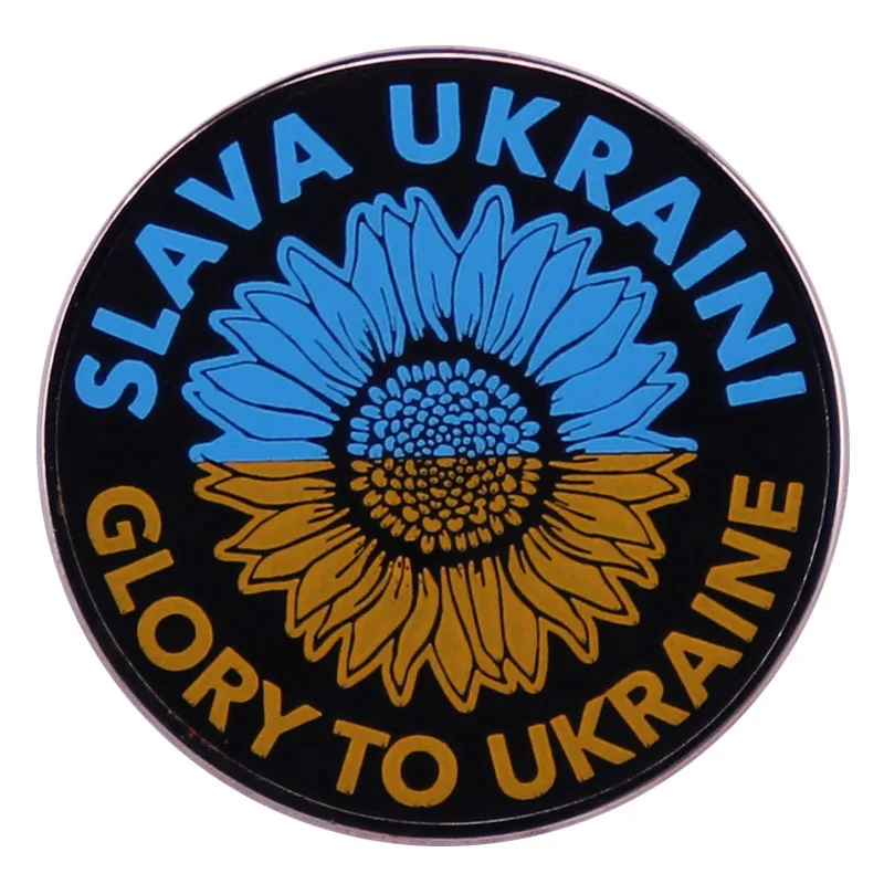 

Glory to Ukraine Jewelry Gift Pin Wrap Garment LapelFashionable Creative Cartoon Brooch Lovely Enamel Badge Clothing Accessories
