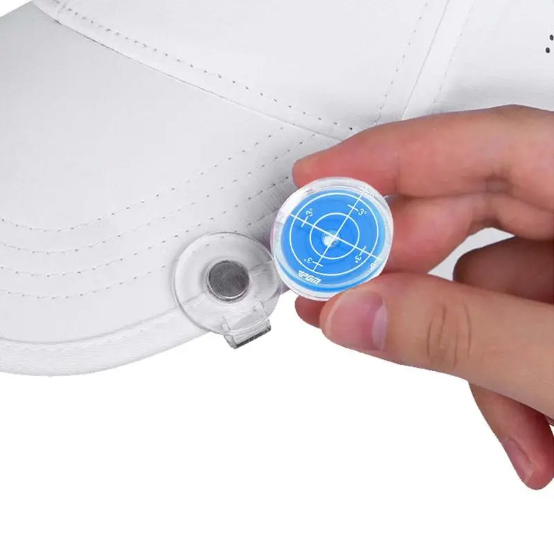 Golf Marker Leveler Golf Hat Clip Putt Golf Ball Marker Round Bubble Level Mark High Precision Golf Putting For Golf Lovers