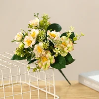 1pc artificial fake roses bouquet dried flowers for home decorweddinglover bouquet for wedding marriage home decoration
